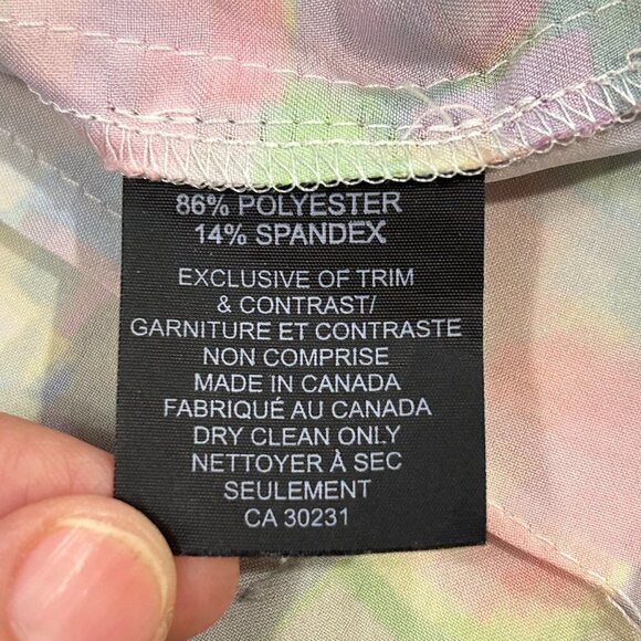 JOEFFER CAOC Womens Blouse Size L Multi-Color Abstract Tunic 3/4 Slv #HB - Picture 3 of 6